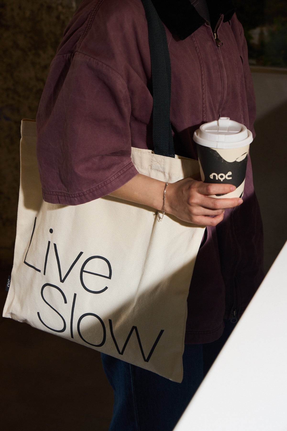 noc Live Slow Tote Bag